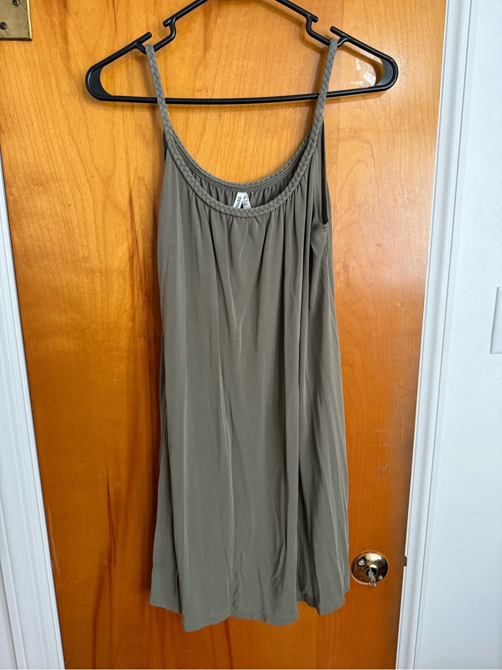 Mudd Olive Green Braided Strap Sundress